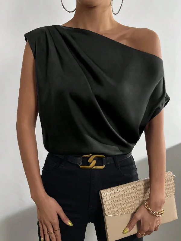 Value Deals Ruched Single Shoulder Blouse