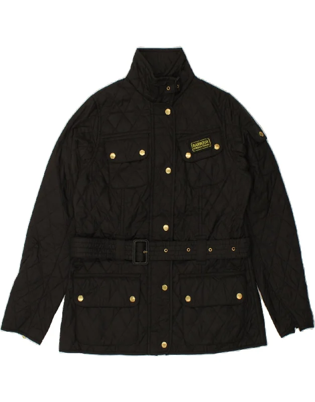 Weekend Savings Spectacle BARBOUR Womens Quilted Jacket UK 12 Medium Black