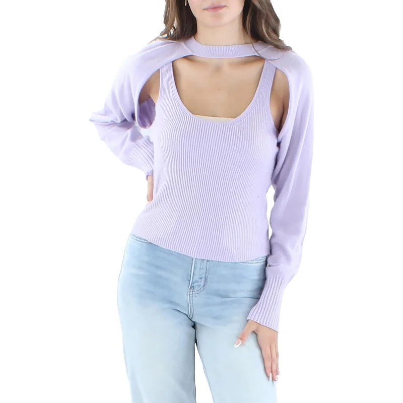 Sale Event Cassia Womens Layered Knit Pullover Sweater