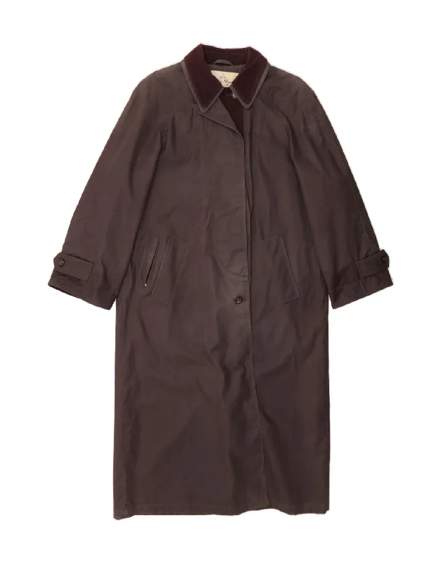 Weekend Savings Bonanza MICHAEL MORTELL Womens Overcoat US 10 Large Brown Cotton