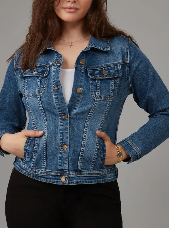 Massive Deal GABRIELLA-RCB Classic Denim Jacket - Rugged Classic Blue