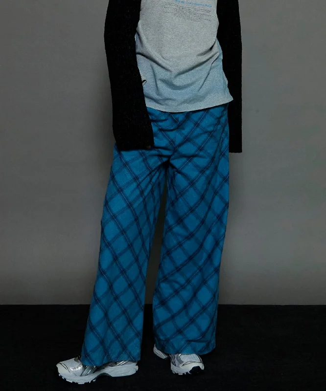 Top Pick [24Autumn PRE-ORDER] Random Checkered Easy Wide Pants