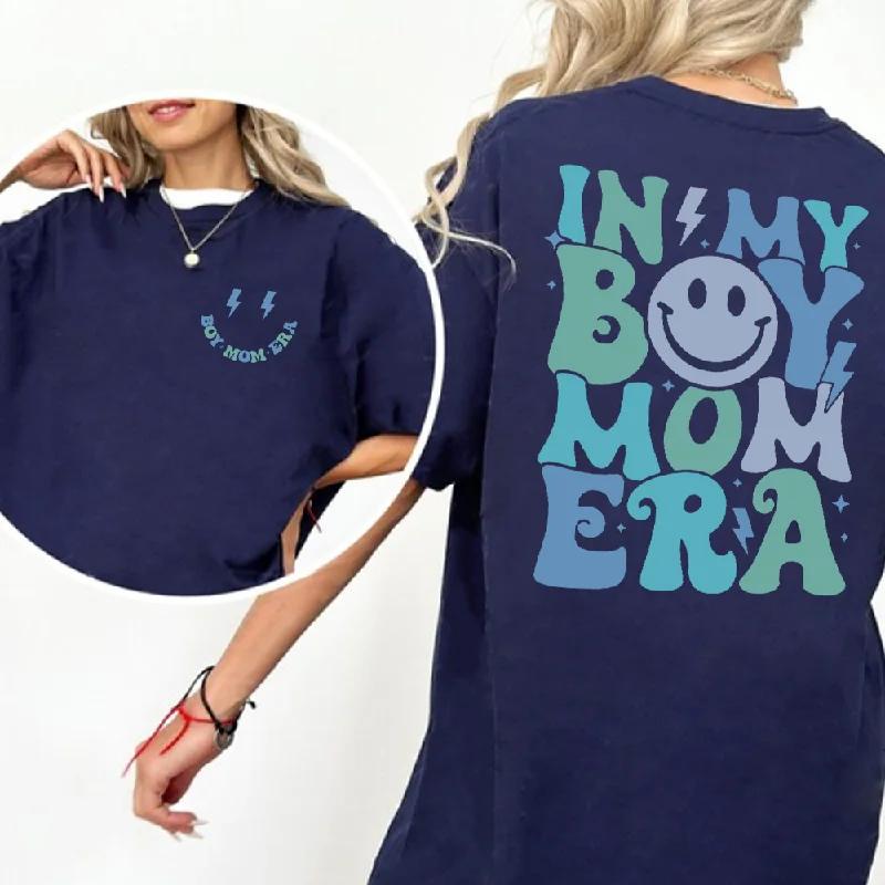 Price Slash My Boy Mom Era Front & Back Logo T-Shirt