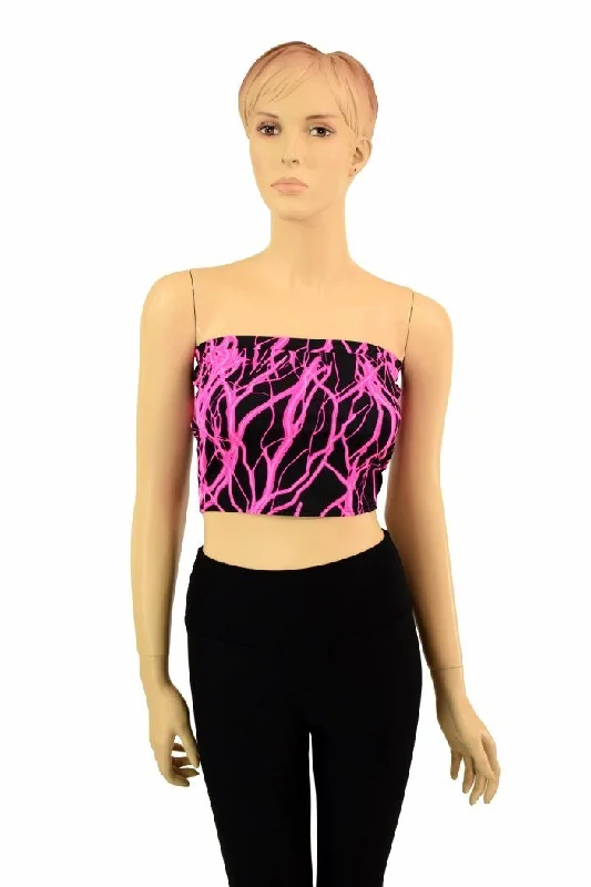 Don't Delay Pink Lightning Tube Top