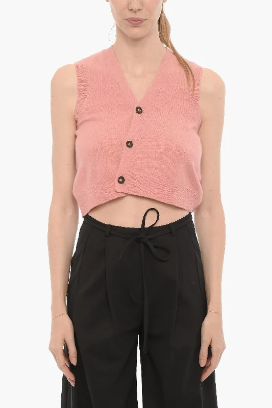 Weekend Discounts to Enjoy The Garment V-Neck Wool Sleeveless Sweater