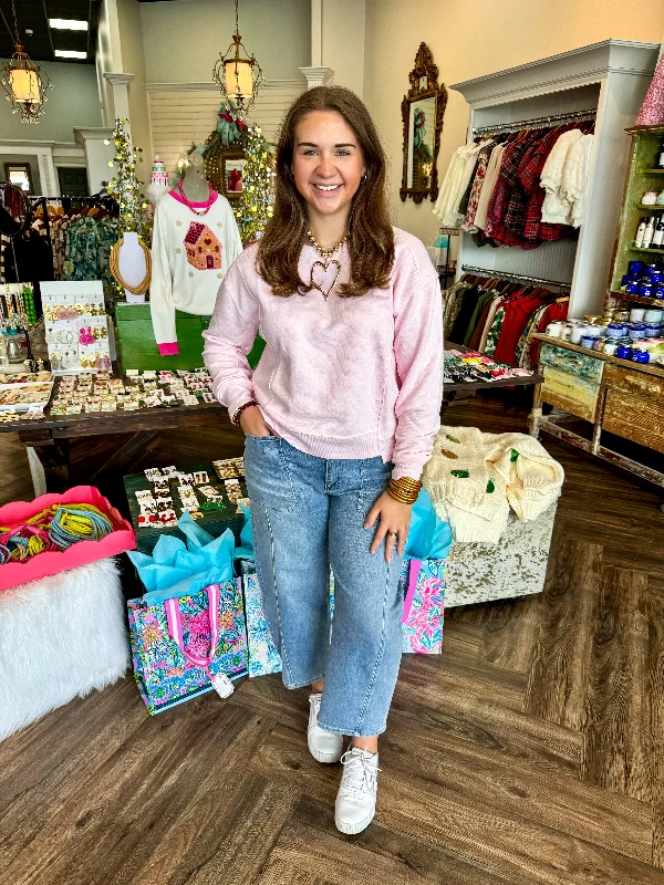 Weekend Discounts to Enjoy Claire Cotton Pullover: Light Pink