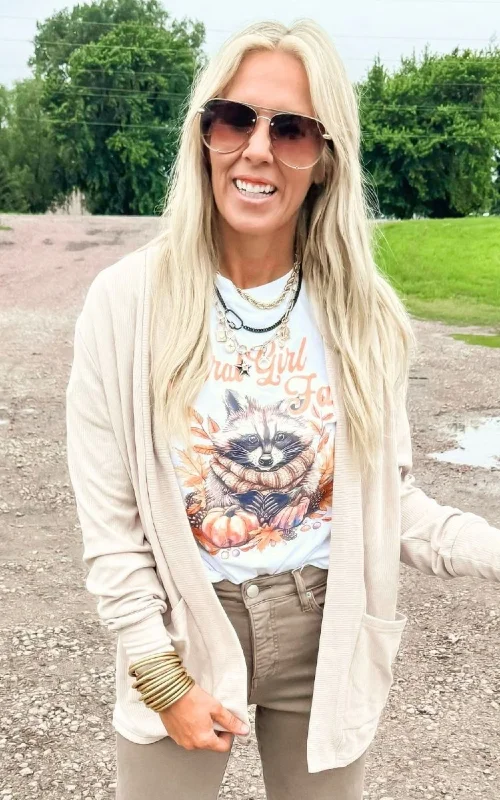 Weekend Shopping Extravaganza Feral Girl Fall Garment Dyed Graphic T-shirt - Final Sale