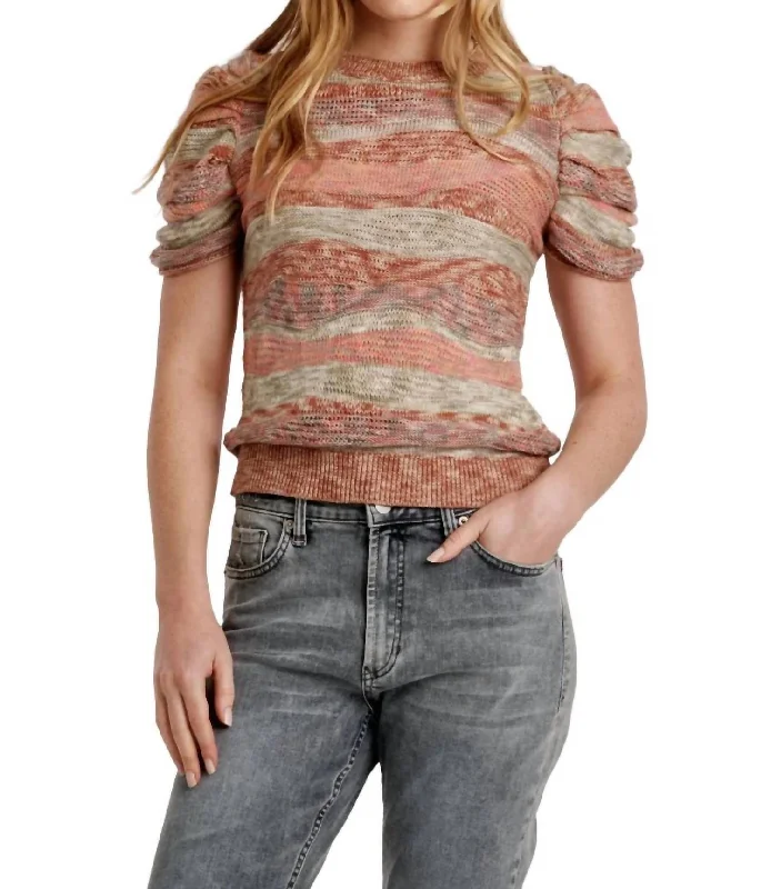 Year-End Clearance Nahla Sweater In Terra Stripe