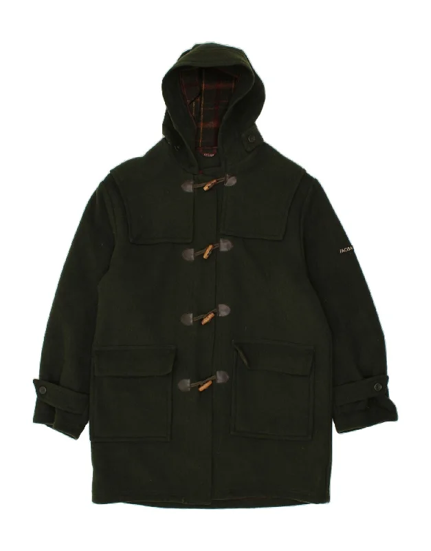 Weekend Discounts to Love FACIBA Womens Hooded Duffle Coat IT 52 2XL Green Wool