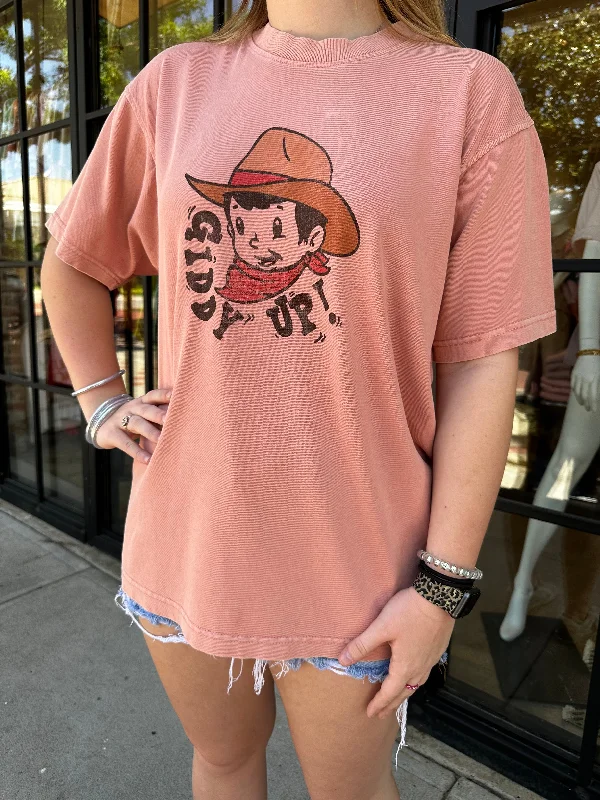 Flash Deals The Giddy Up Oversized Graphic T-Shirt