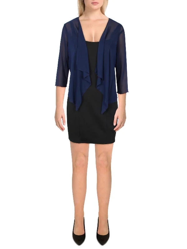 Price Reduction Petites Womens Mesh Drapey Bolero