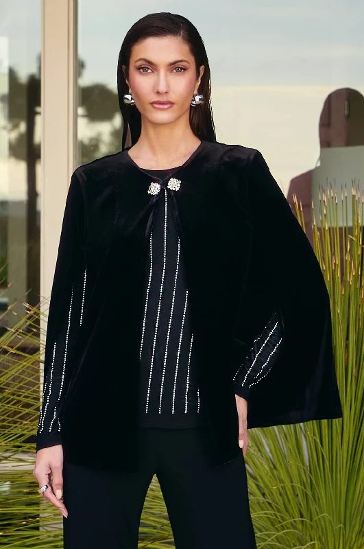 Price Drop Frank Lyman #249286 black knit cape
