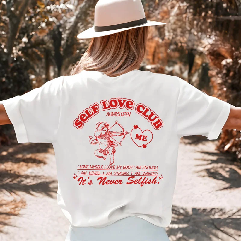 Exclusive Weekend Offers Inside Self Love Club Cupid Back Logo T-Shirt