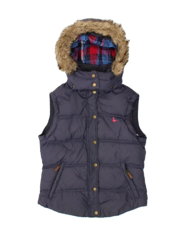 Limited Time Discount JACK WILLS Womens Hooded Padded Gilet UK 10 Small Navy Blue Polyester Limited Time Discount JACK WILLS Womens Hooded Padded Gilet UK 10 Small Navy Blue Polyester