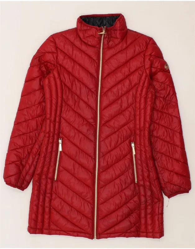 Weekend Deals That Sizzle MICHAEL KORS Womens Padded Coat UK 10 Small Red Nylon