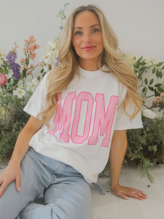 Exclusive Online Offer Mom Block Tee - Pink