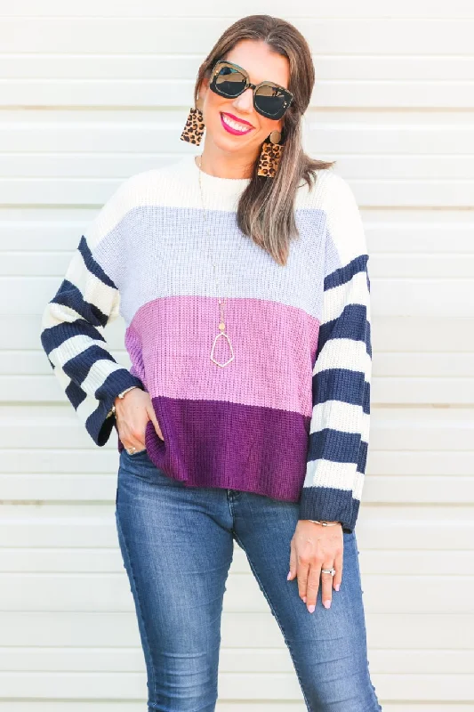 Holiday Sale Harrison Color Block Striped Sweater