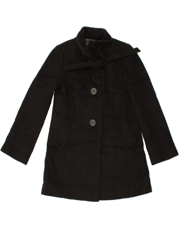 Deep Discounts J. CREW Womens Overcoat US 2 XS Black Wool