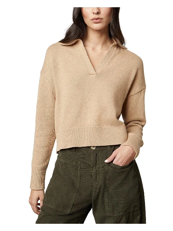 Year-End Sale Lucie Womens Split Neck Long Sleeve Pullover Sweater