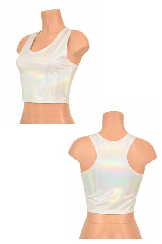 Weekend Savings Sensation Flashbulb Racerback Crop Top