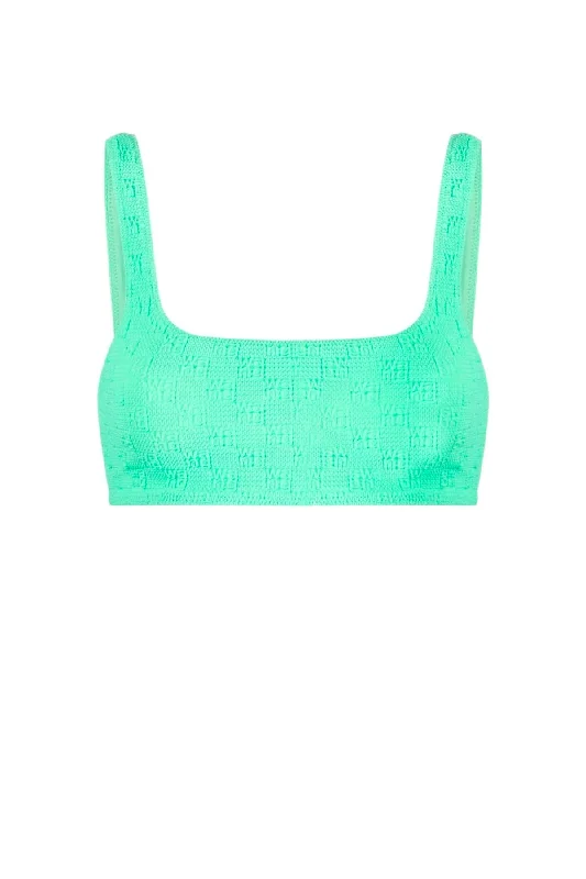 Crazy Savings alexanderwang.t Textured Jacquard Bikini Top - Mint Julep