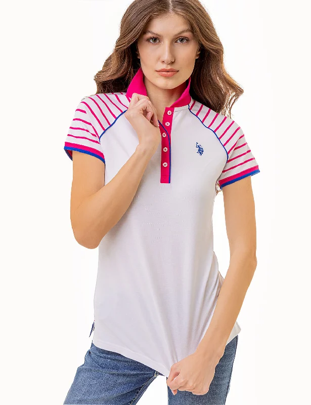 Weekend Wonders Await! RAGLAN STRIPE POLO SHIRT