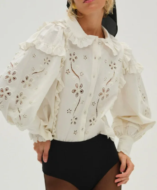 Weekend Bargains to Grab Adelie Embroidered Top by For Love and Lemons