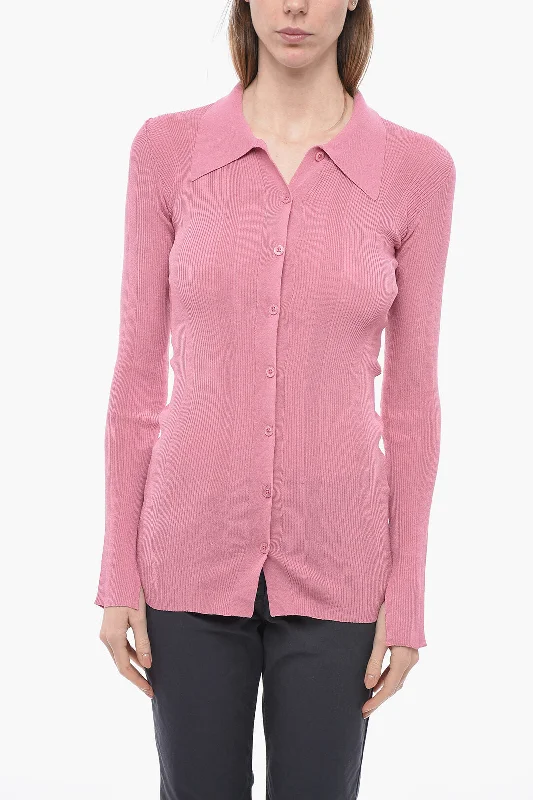 Bargain Bin Remain Ribbed Sweater with Polo neck