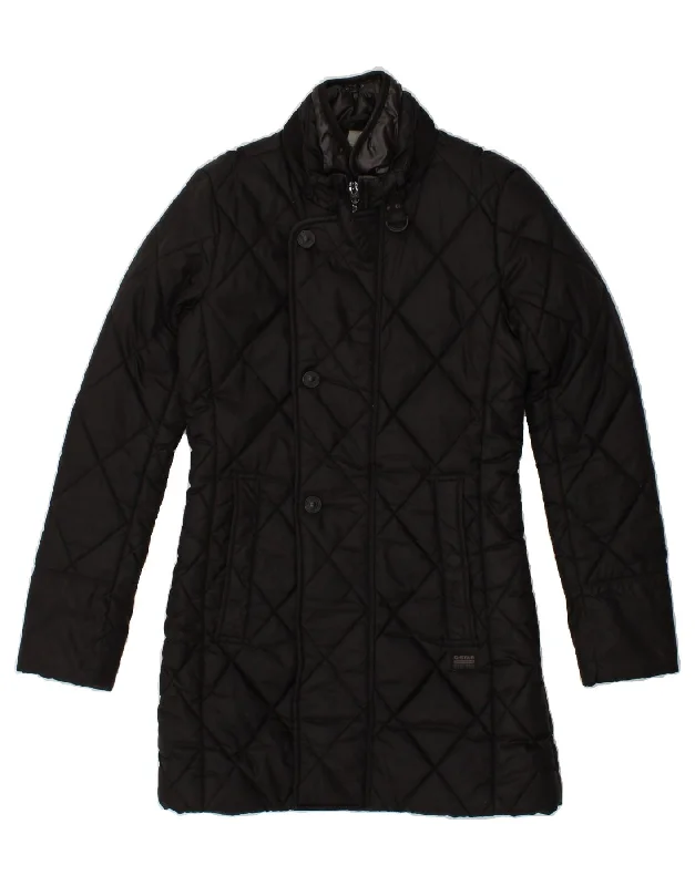 Limited Stock G-STAR Womens Padded Coat UK 10 Small Black Nylon