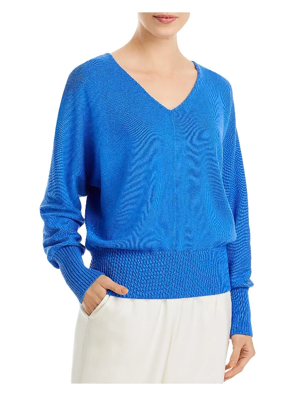 Daily Special Womens Silk Blend V-Neck Pullover Sweater