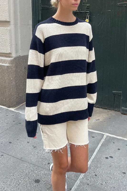 Dark Navy and Ivory Stripes