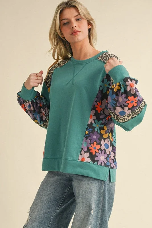 Lowest Price Roxi Mixed Print Sweatshirt