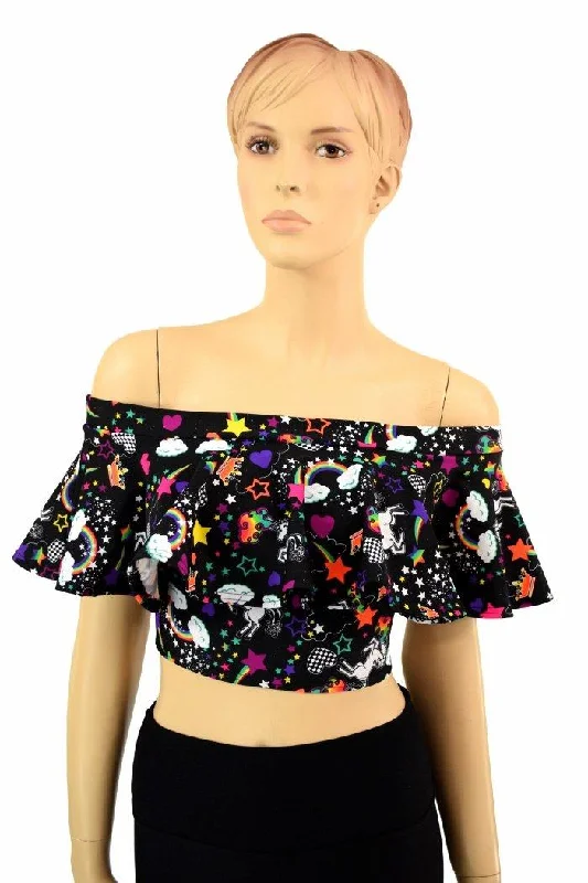 YEAR-End Clearance Off Shoulder Crop Top