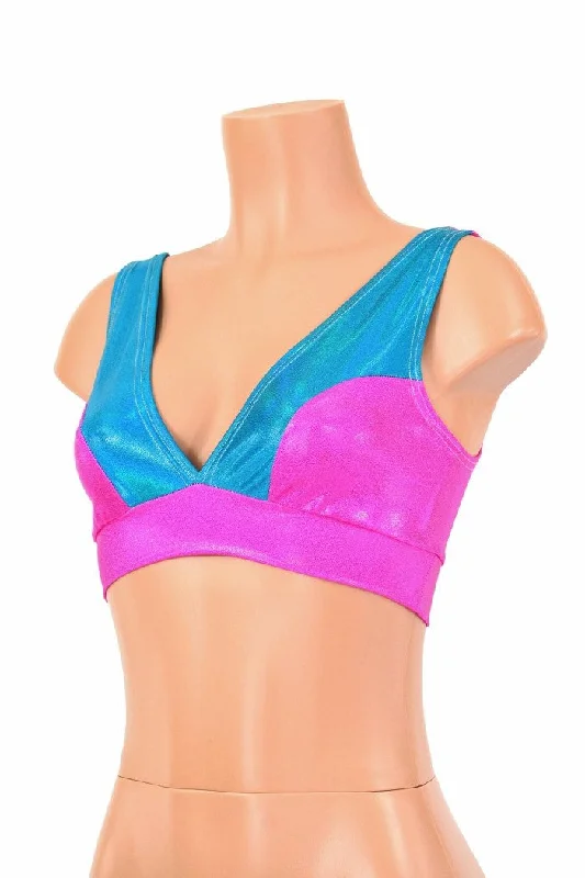 New Deal Hot Pink & Peacock Starlette Bralette