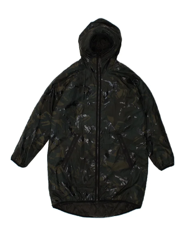 New Arrival G-STAR Womens Loose Fit Windbreaker Coat UK 14 Medium Green Camouflage