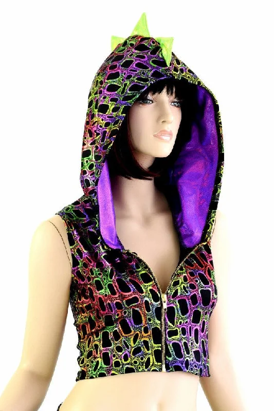 Weekend Deals That Please Poisonous Dragon Zipper Front Crop Top