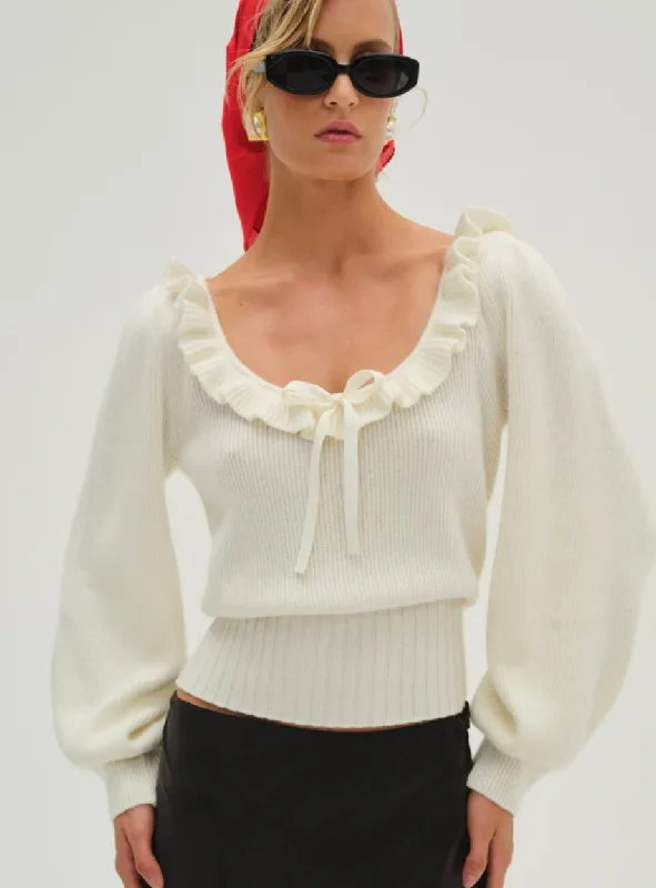 Weekend Discounts to Snag Miranda White Sweater Top by For Love and Lemons