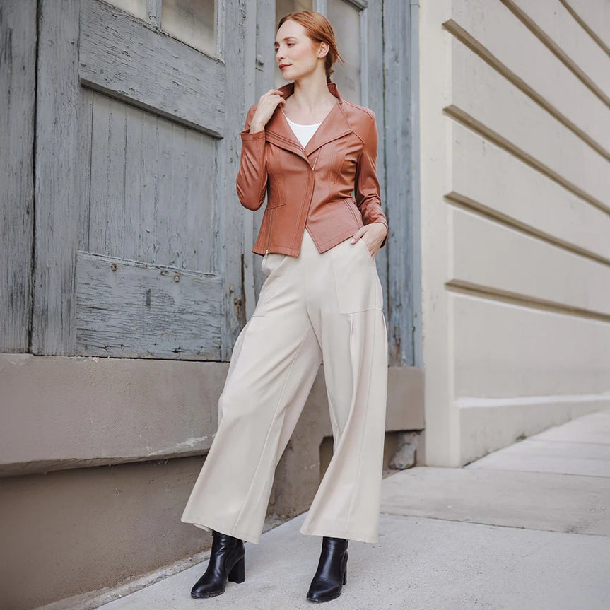 Today’s Deal Clara Sunwoo #JK161 TAN liquid leather jacket