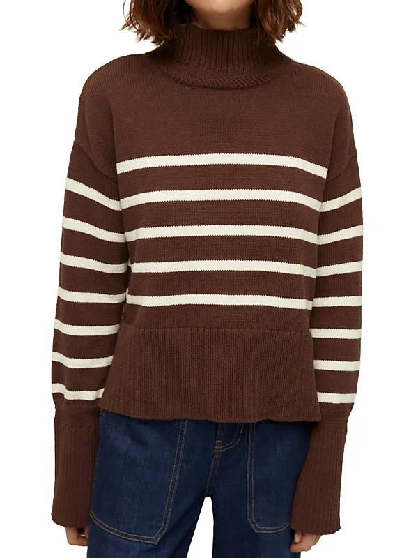 Limited Time Offer Lancetti Womens Knit Striped Pullover Sweater