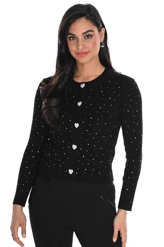 Today’s Deal Frank Lyman #244611U black & silver cardigan sweater