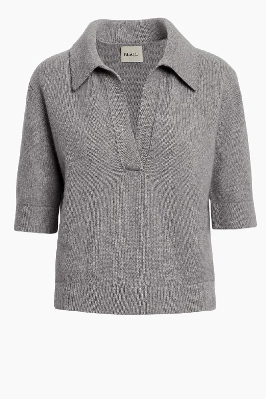 Weekend Savings Spectacular KHAITE Shrunken Jo Sweater - Warm Grey