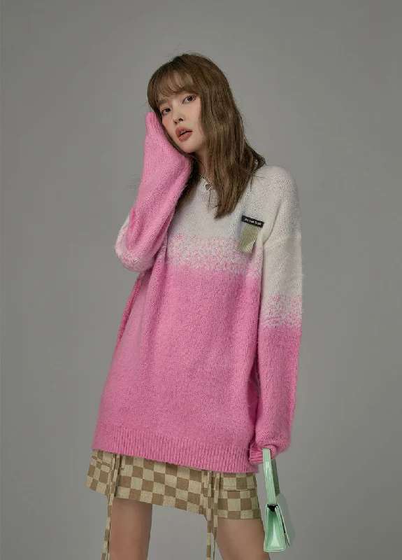 Now or Never Fading Pink Long Knit Sweater
