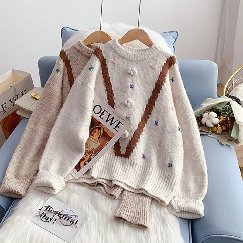 Weekend Special Small fresh and sweet sweater design sense sweater  5000