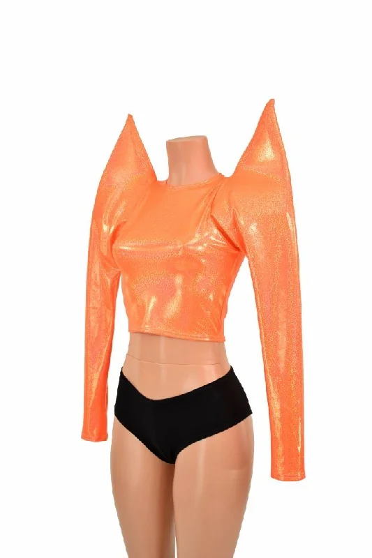 Special Offer Orange Mega Sharp Shoulder Crop