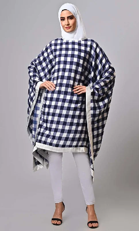Special Price Embrace The Breezy Glamour Of Our Modest Checkered  Kaftan-Inspired Tunic