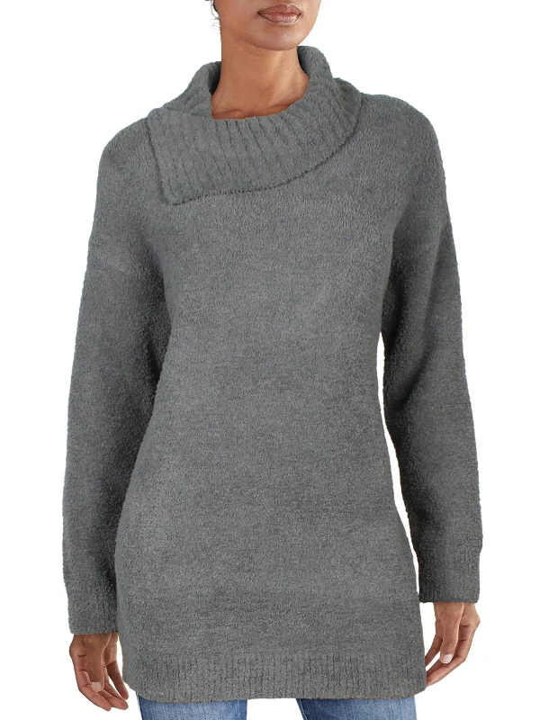 Don't Wait Cozychic Womens Cowl Neck Long Sleeve Pullover Sweater