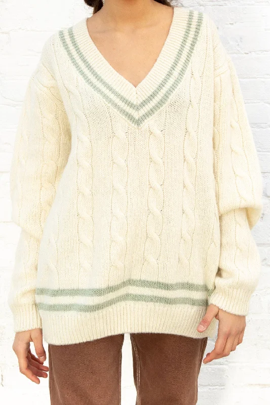 Ivory and Sage Knit (Do Not Enable) OK
