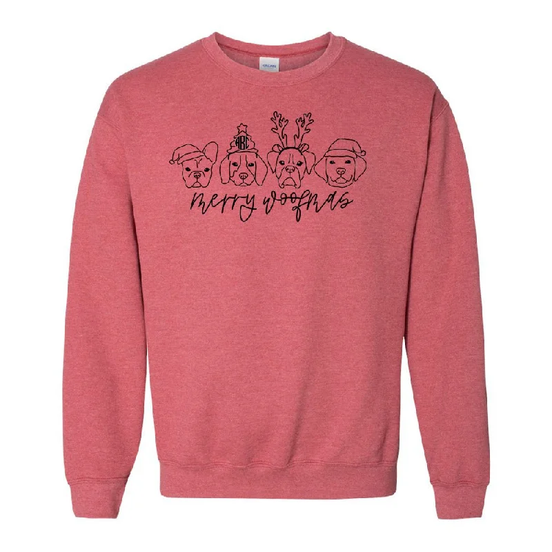 Weekend Discounts to Grab Monogrammed 'Merry Woofmas' Crewneck Sweatshirt