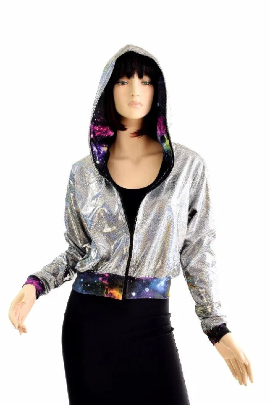Year-End Clearance "Kimberly" Jacket in Silver Holo