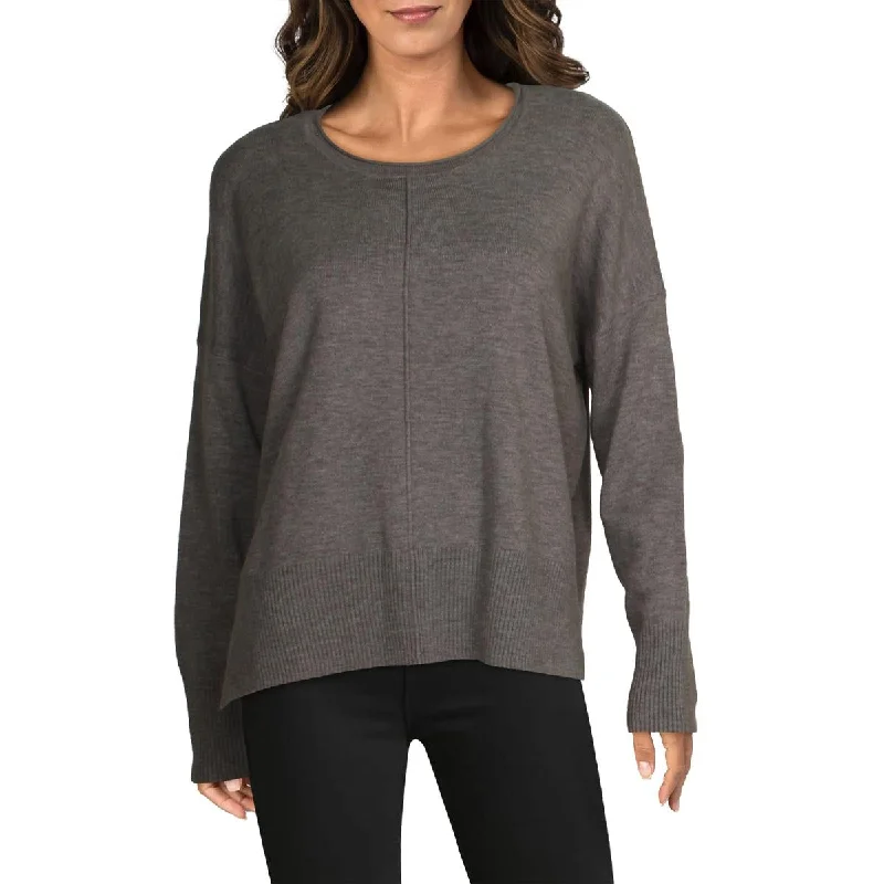 Overstock Sale Della Womens Ribbed Trim Crew Neck Sweater